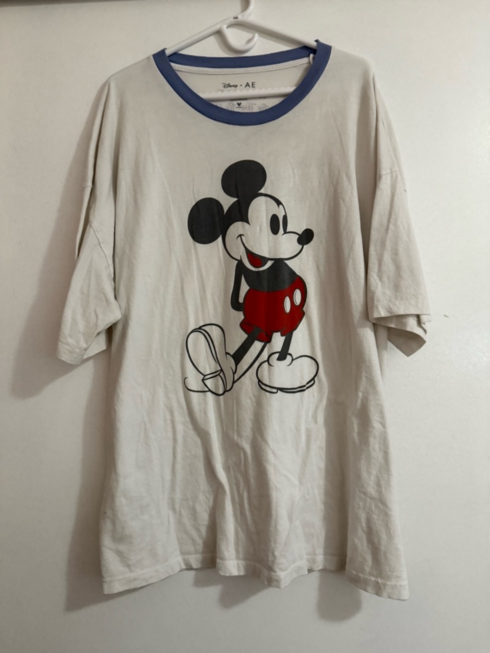 Disney Mickey Graphic Tee - Cream with Red & Blue